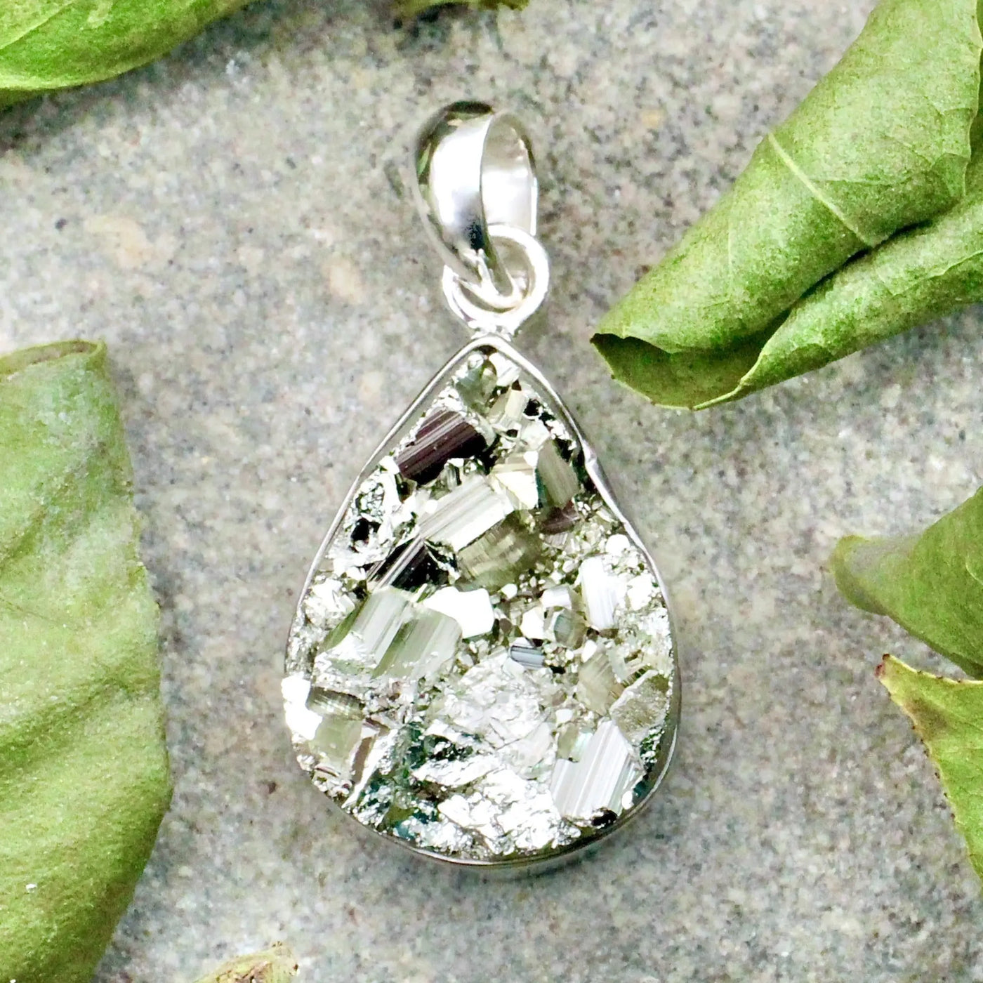 Pyrite Pendant in Sterling Silver