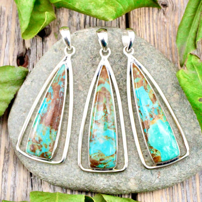 Turquoise Pendant in Sterling Silver