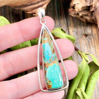 Turquoise Pendant in Sterling Silver