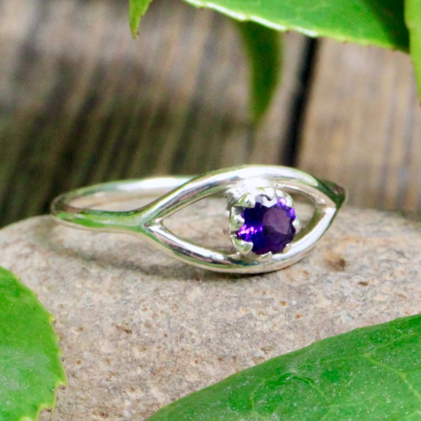 Amethyst Round Ring