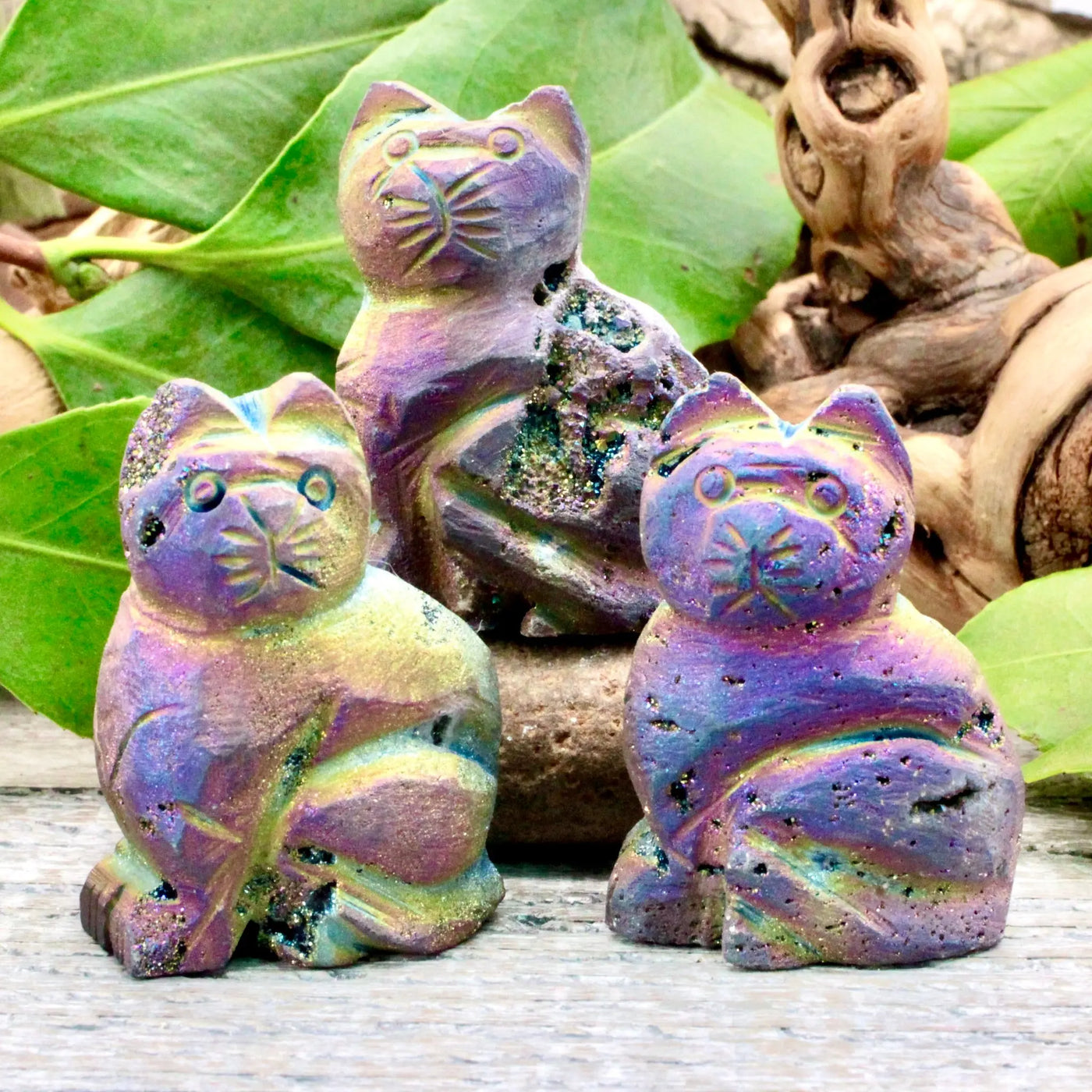 Titanium Druzy Cat