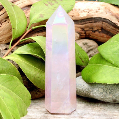 Angel Aura Rose Quartz Tower