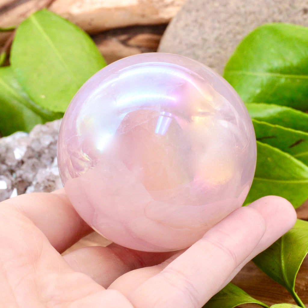 Aura Rose Quartz Sphere