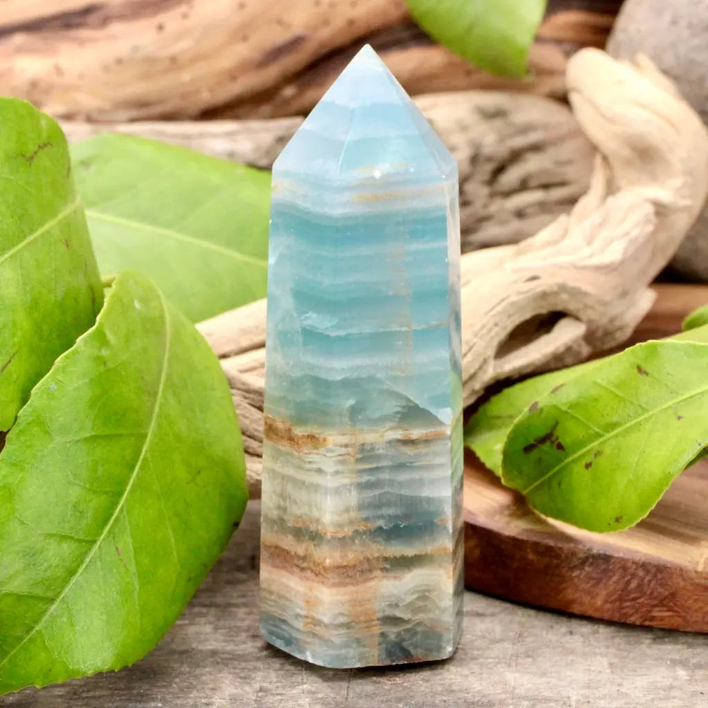 Small Blue Calcite Tower