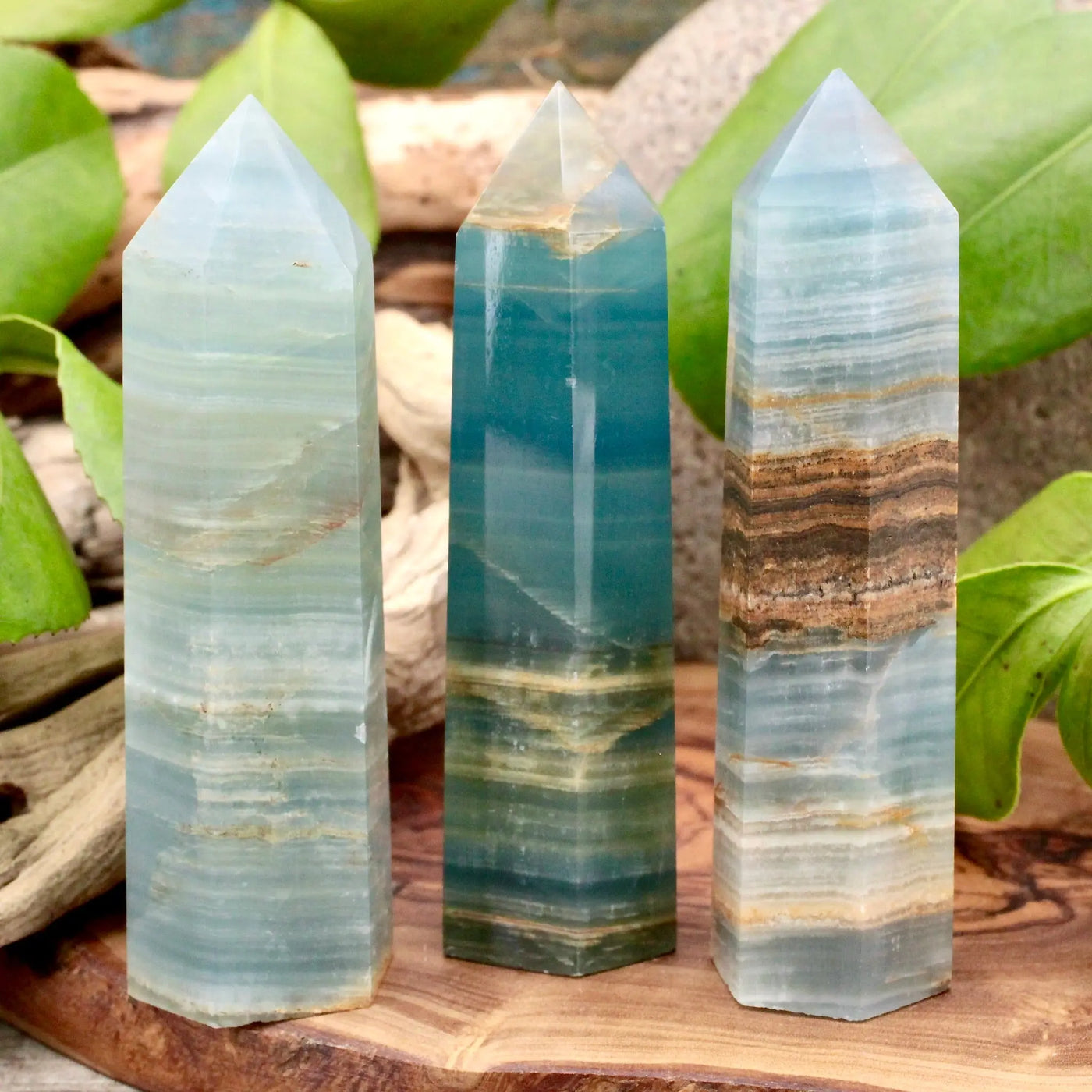 Medium Blue Calcite Tower