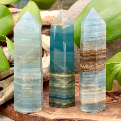 Medium Blue Calcite Tower