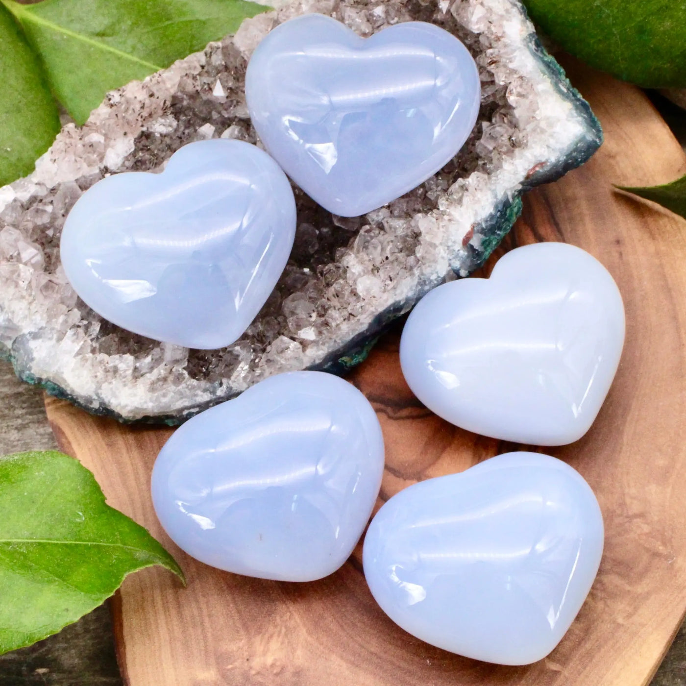 Small Blue Chalcedony Heart