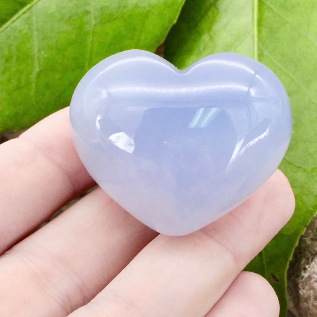 Small Blue Chalcedony Heart