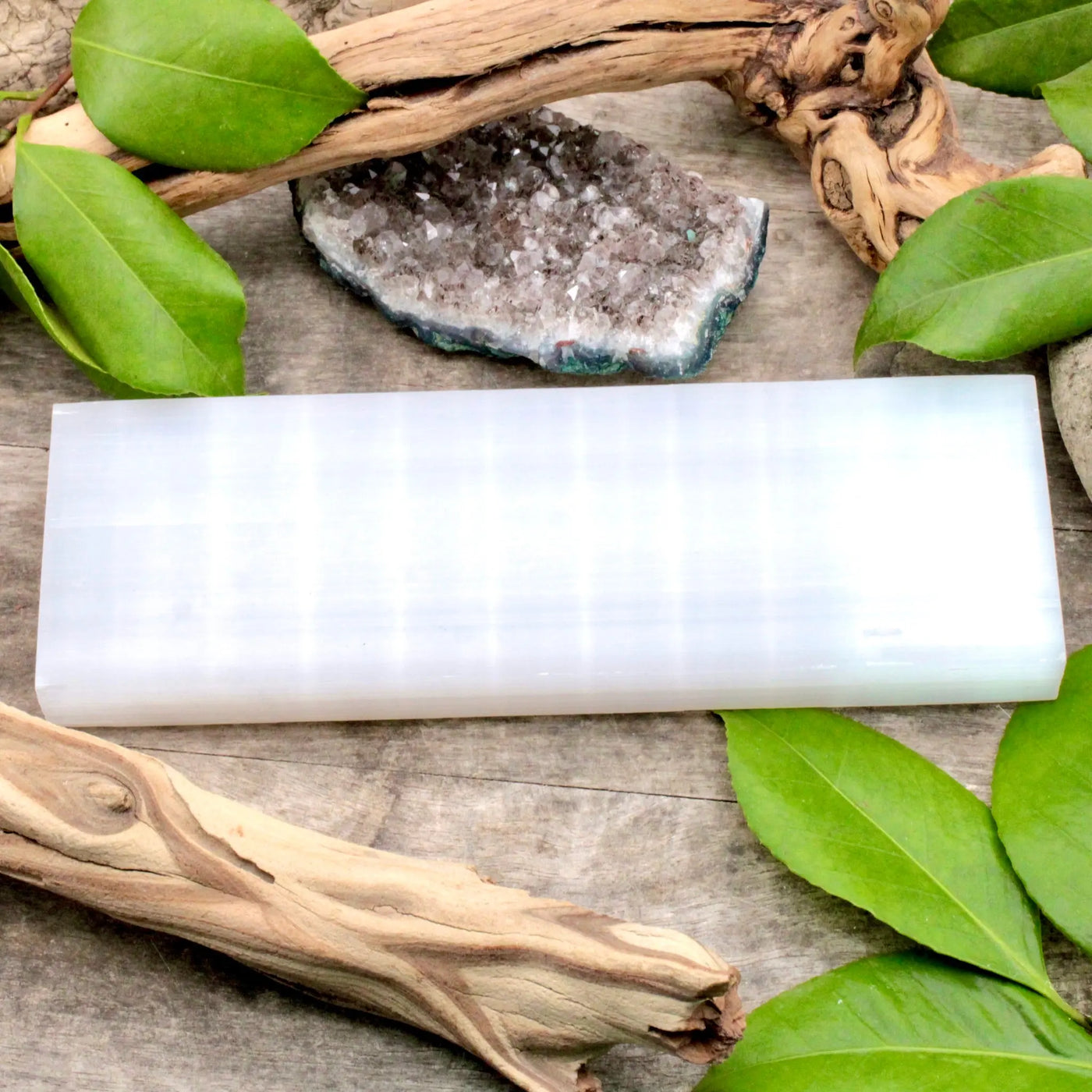 Large Plain Selenite Charging Plate