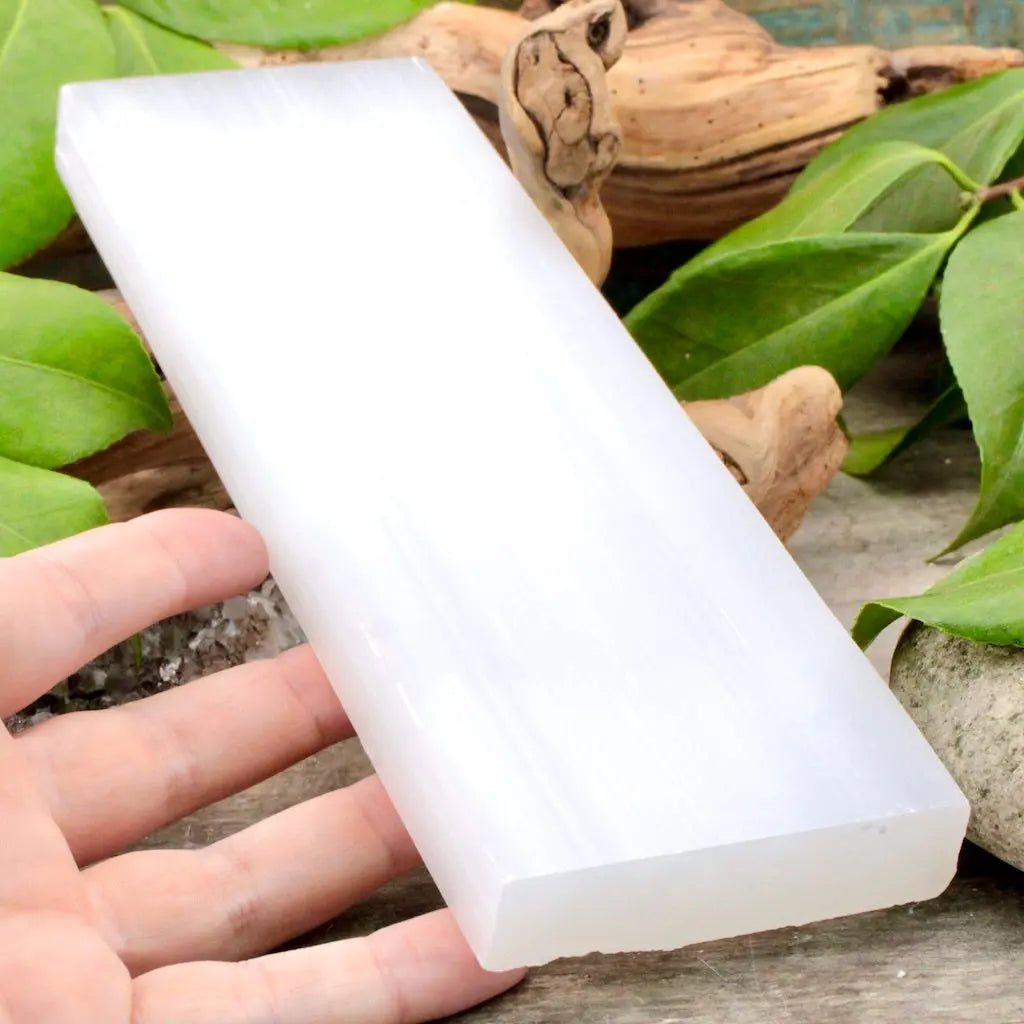 Large Plain Selenite Charging Plate