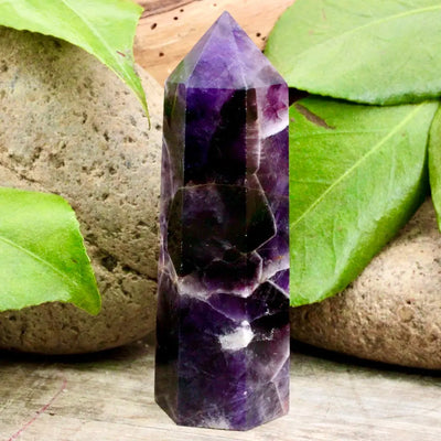 Small Chevron Amethyst Tower