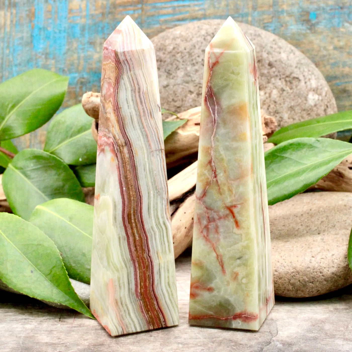 Onyx Banded Calcite Obelisk