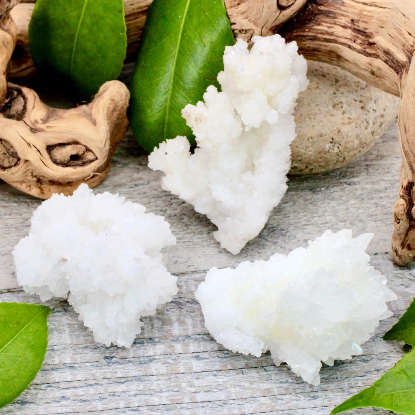 Large White Aragonite Cluster