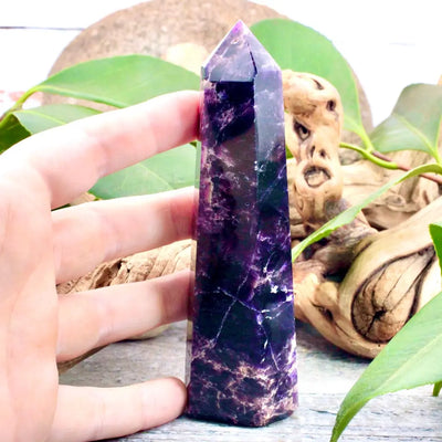 Dark AAA Grade Amethyst Tower