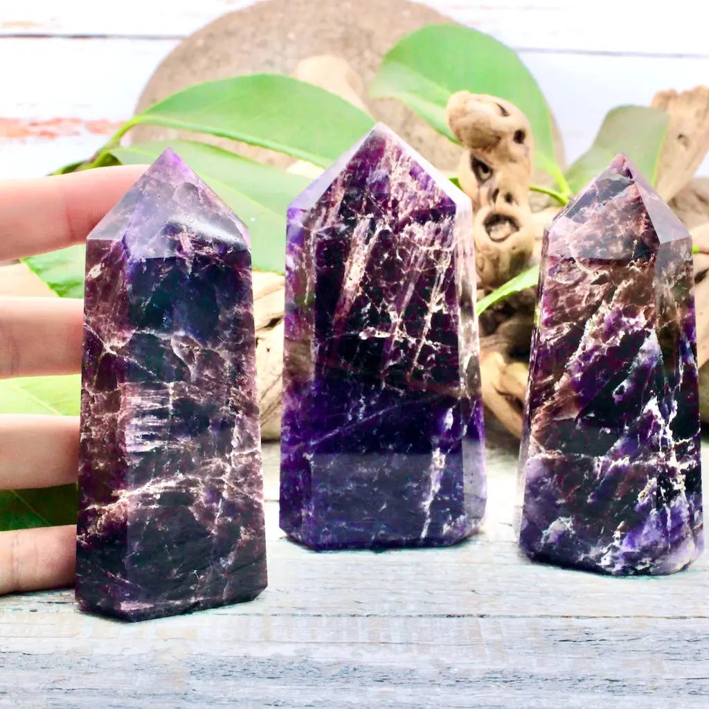 Dark AAA Grade Amethyst Tower