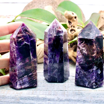 Dark AAA Grade Amethyst Tower