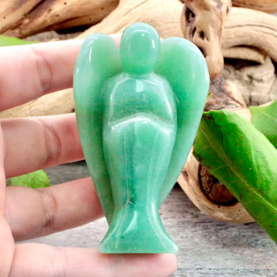 3" Green Aventurine Angel