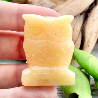 Orange Calcite Owl