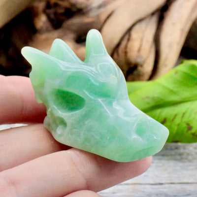 Green Aventurine Dragon Skull