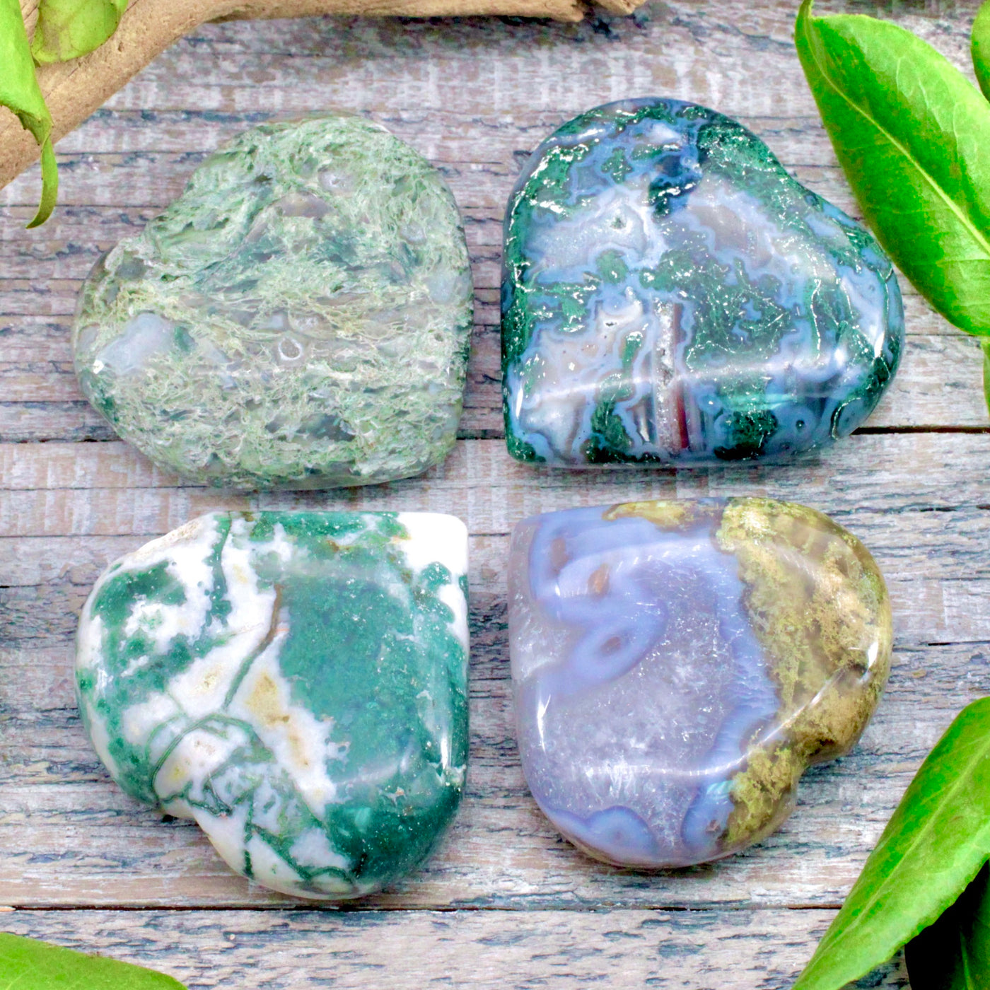 Moss Agate Heart