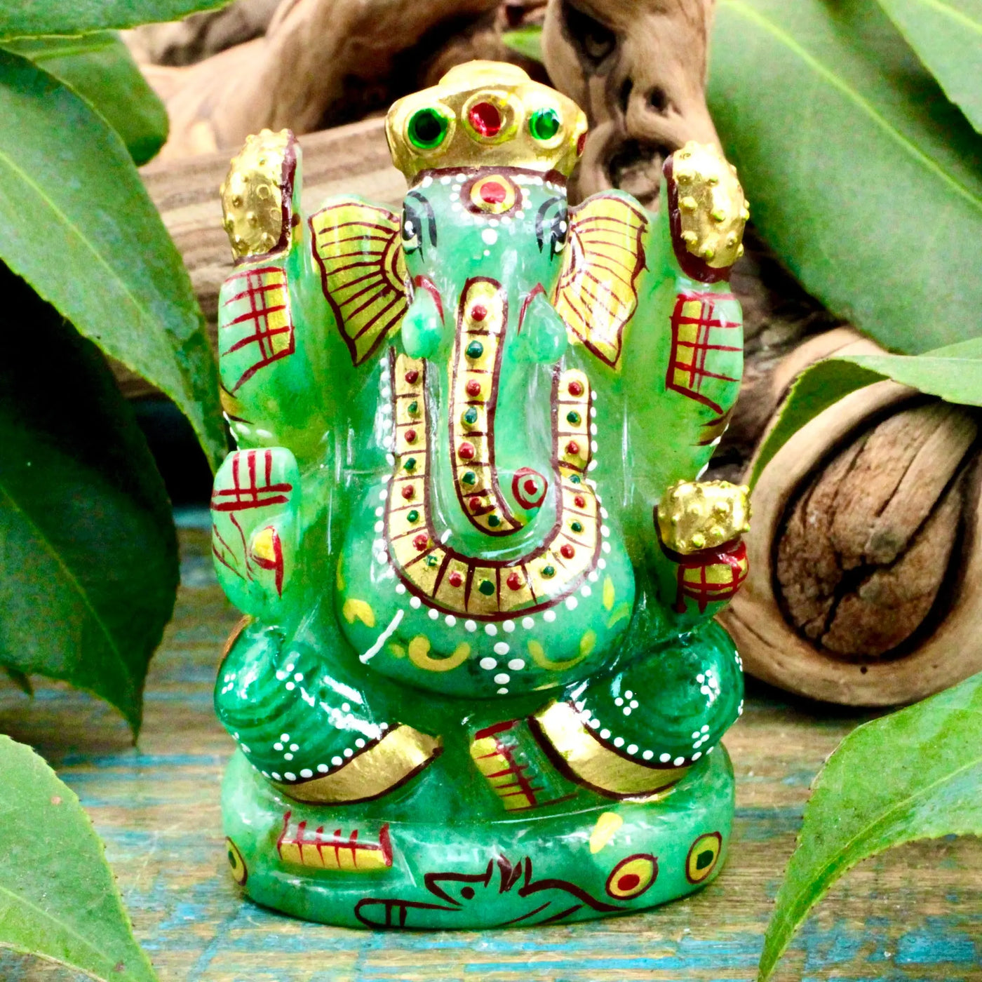 Hand Painted Jade Ganesha