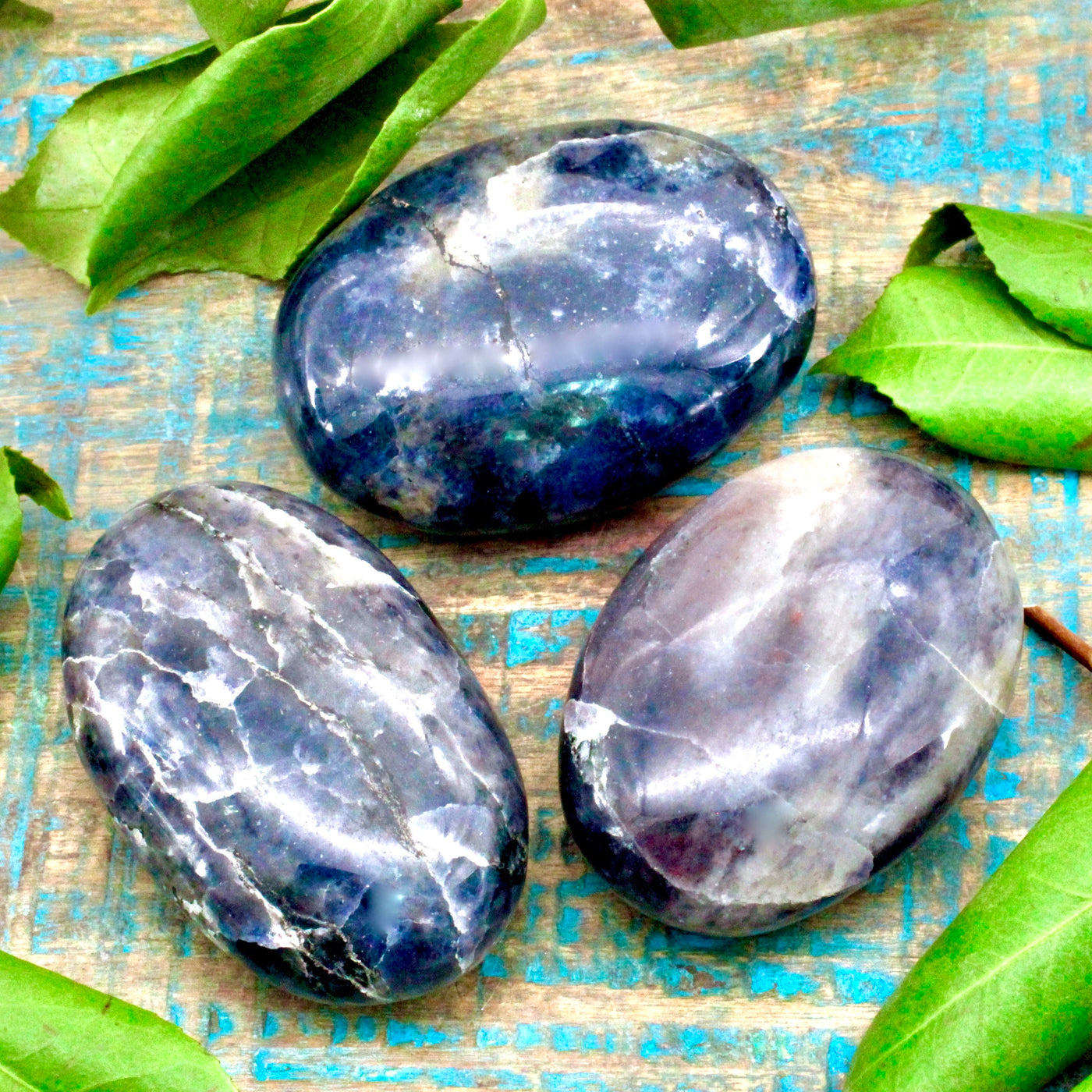 Iolite Palm Stone