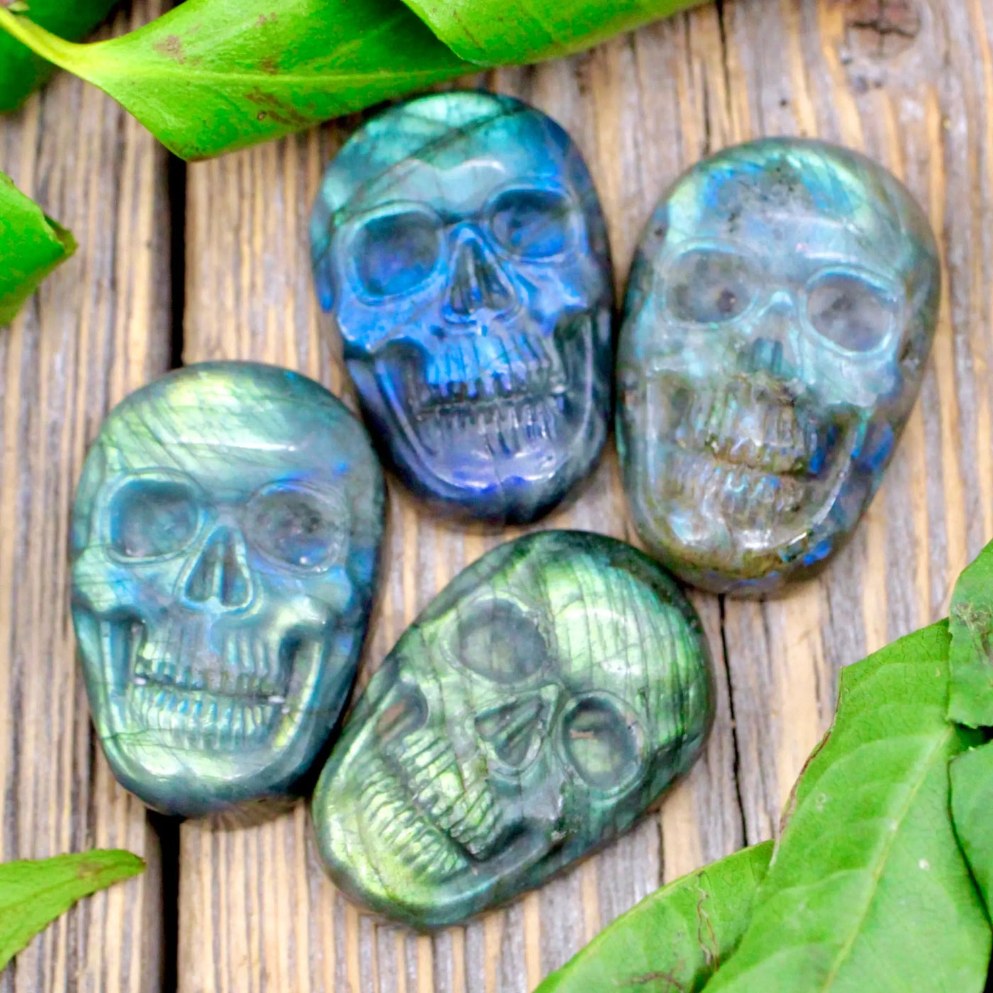 Labradorite Token - Skull