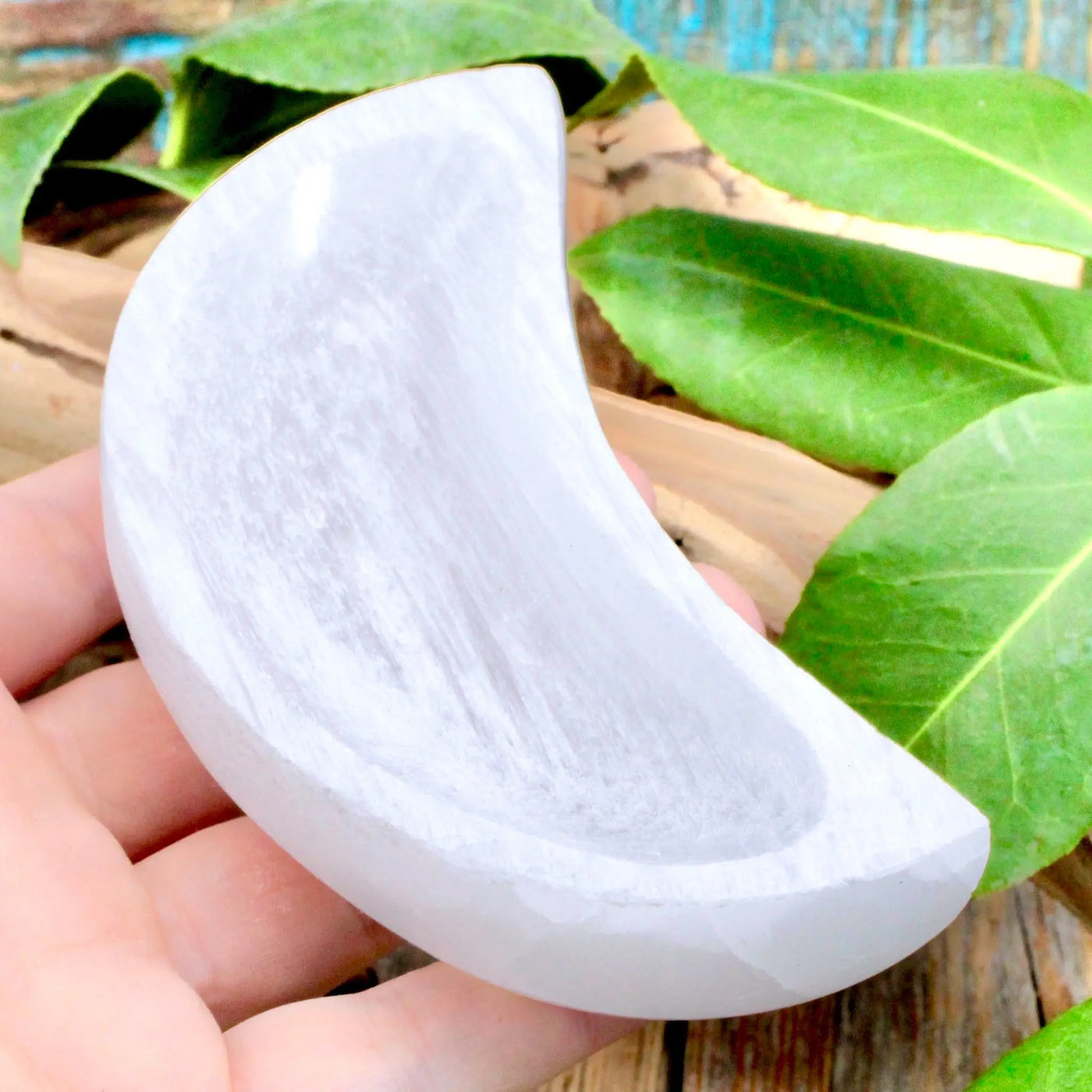 Selenite Moon Bowl