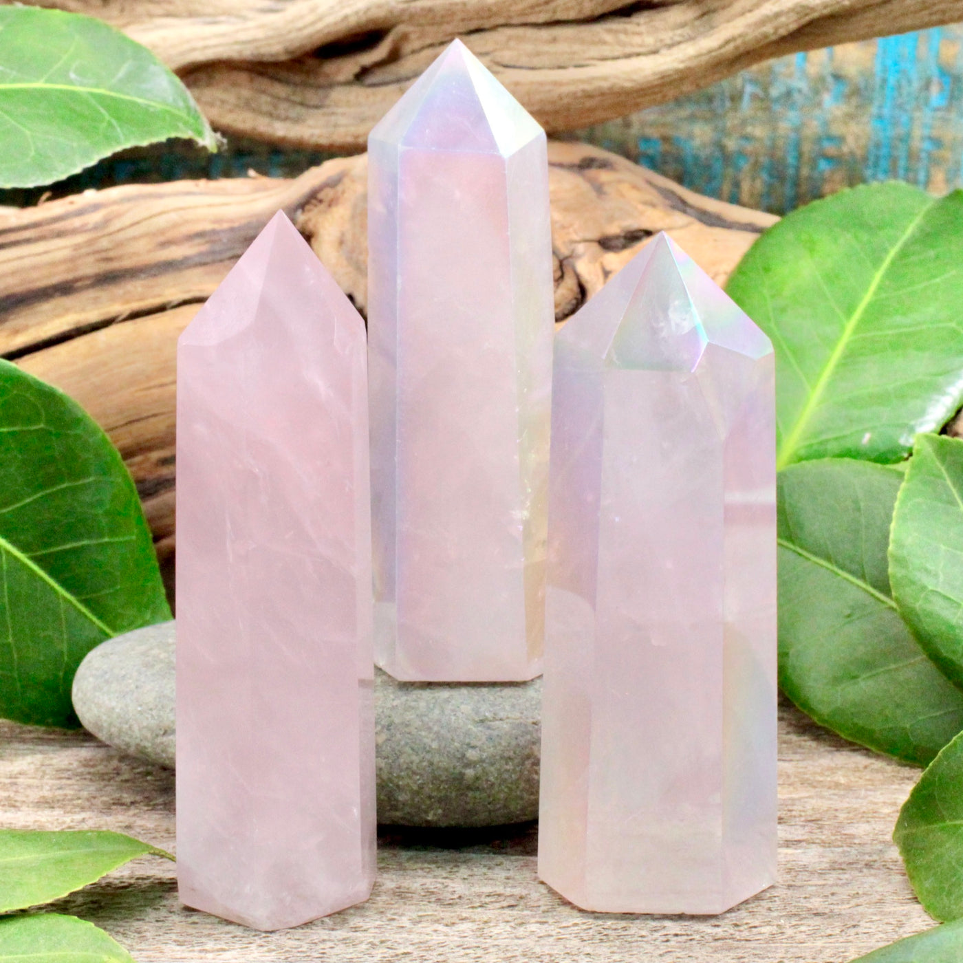 Aura Rose Quartz Tower