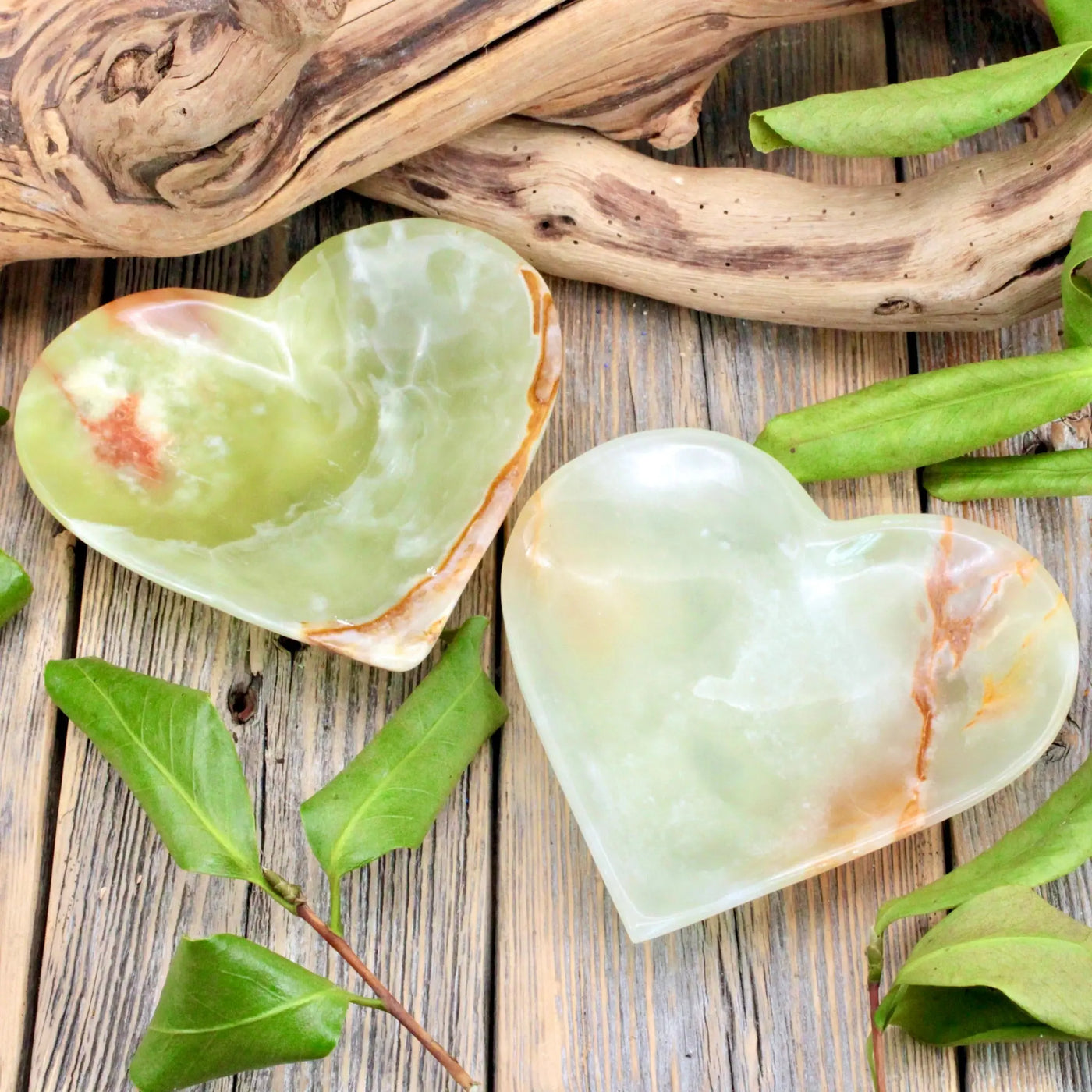 Green Banded Onyx Heart Bowl