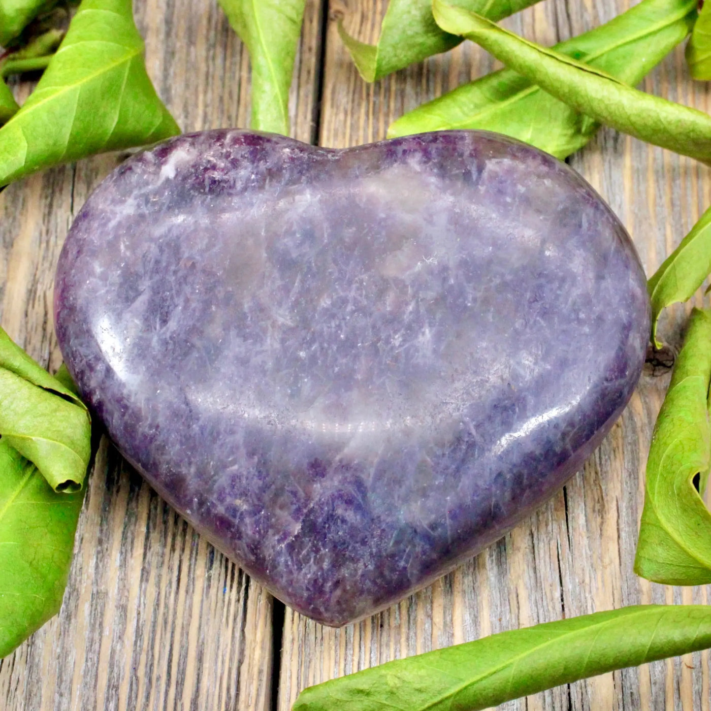 Lepidolite Heart