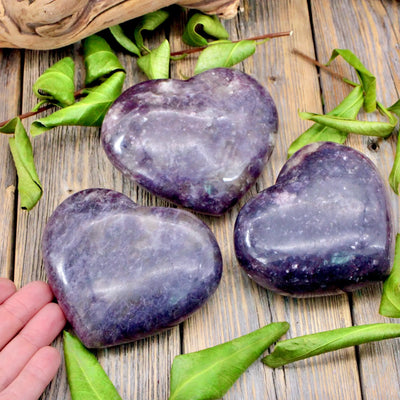 Lepidolite Heart