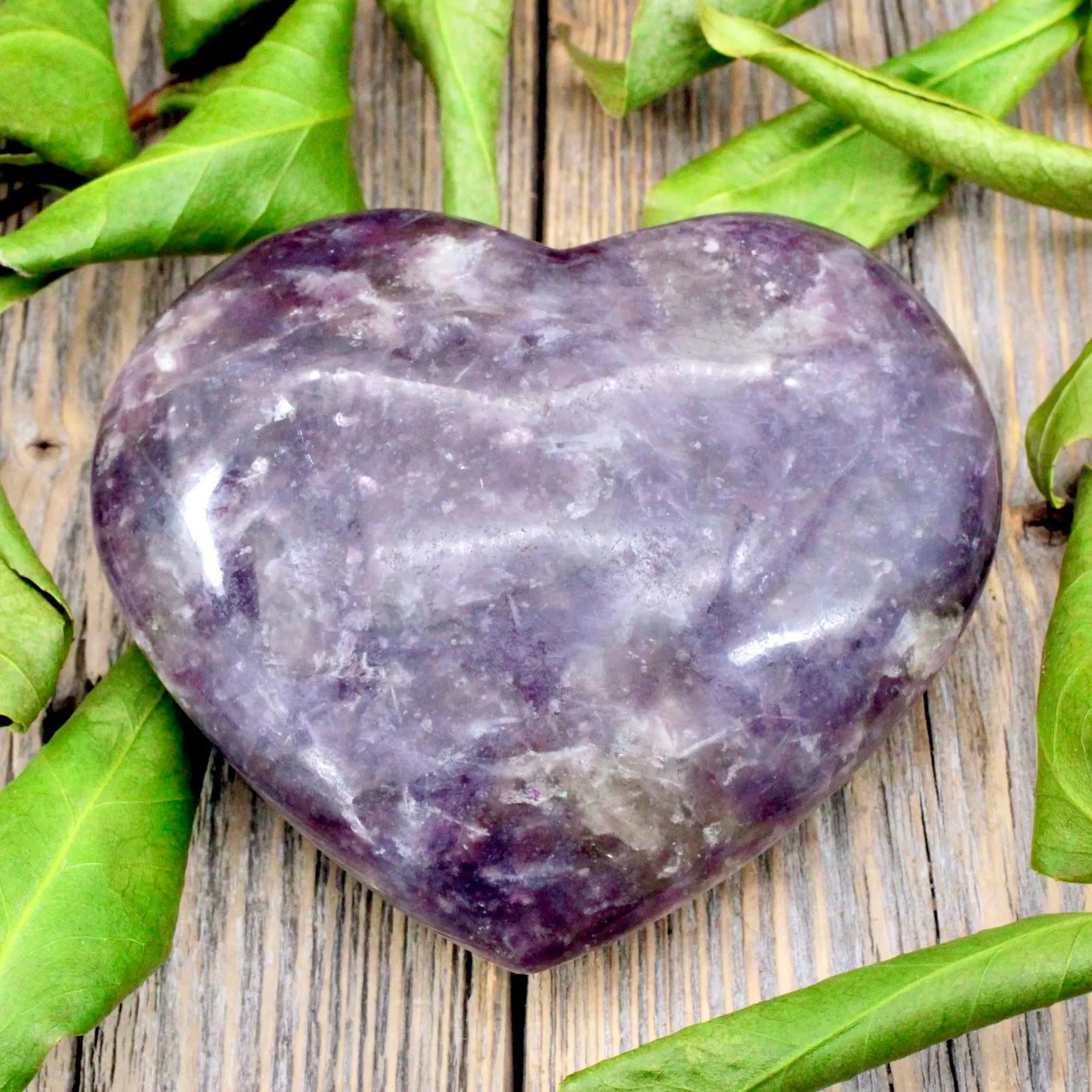 Lepidolite Heart