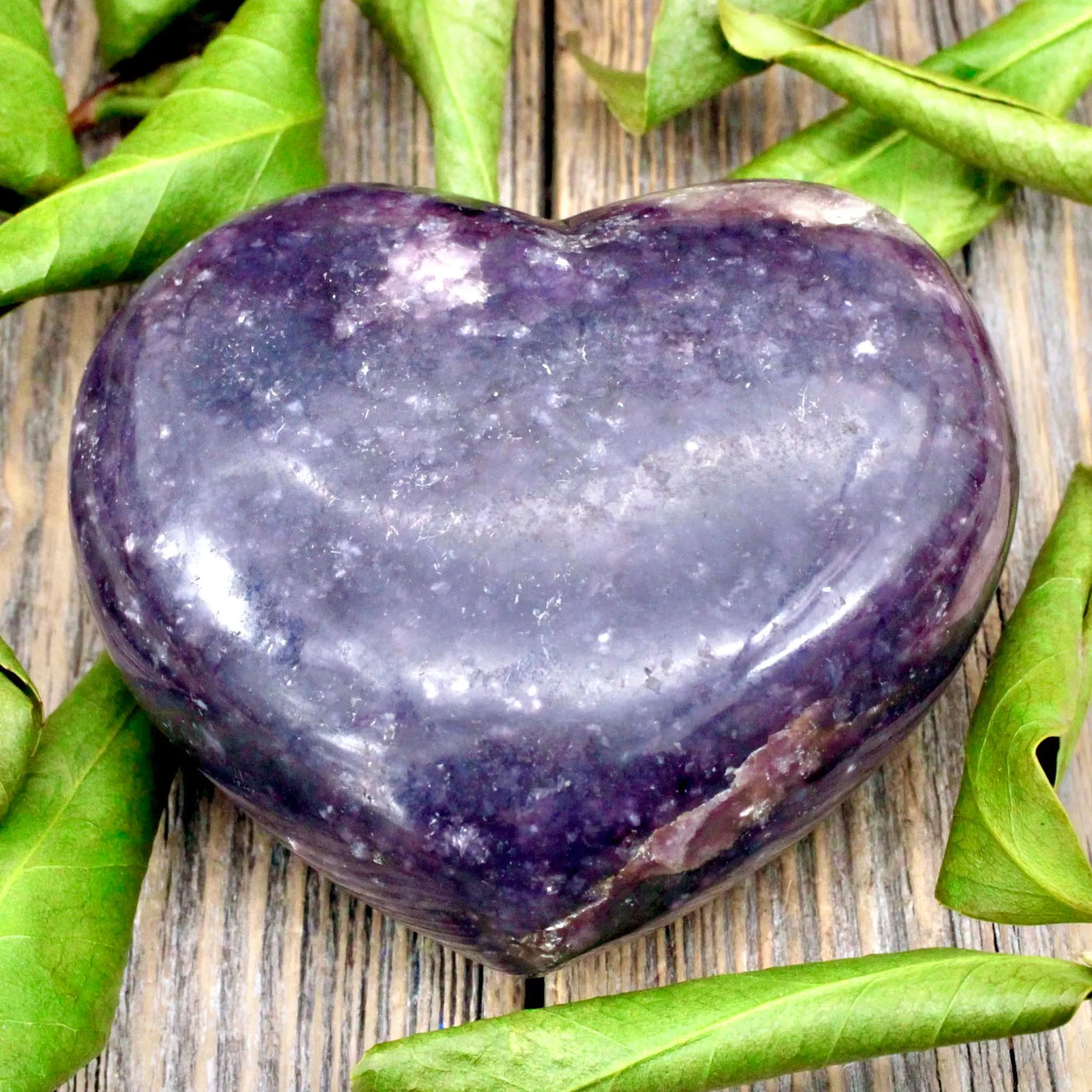 Lepidolite Heart