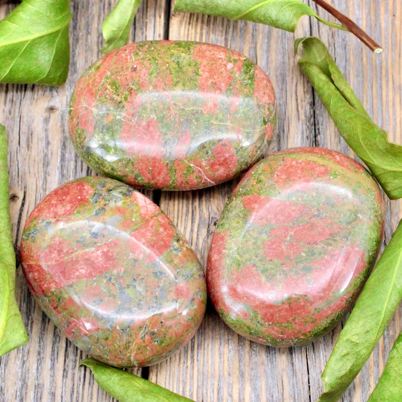 Unakite Palm Stone