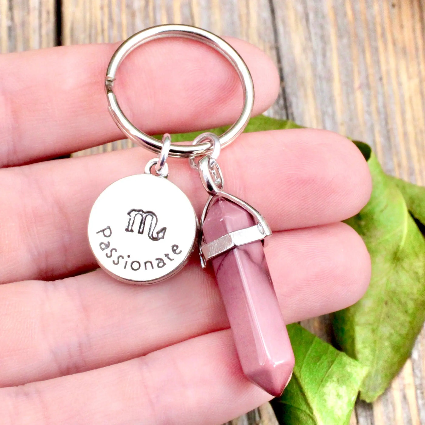 Mookaite Jasper Zodiac Key Ring - Scorpio