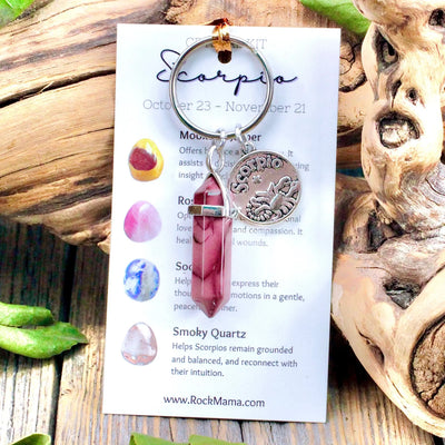 Mookaite Jasper Zodiac Key Ring - Scorpio