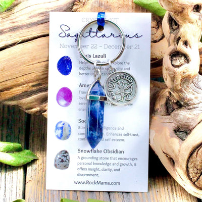 Sodalite Zodiac Key Ring - Sagittarius