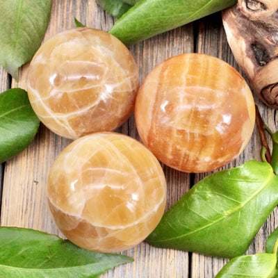 Honey Calcite Sphere - Small