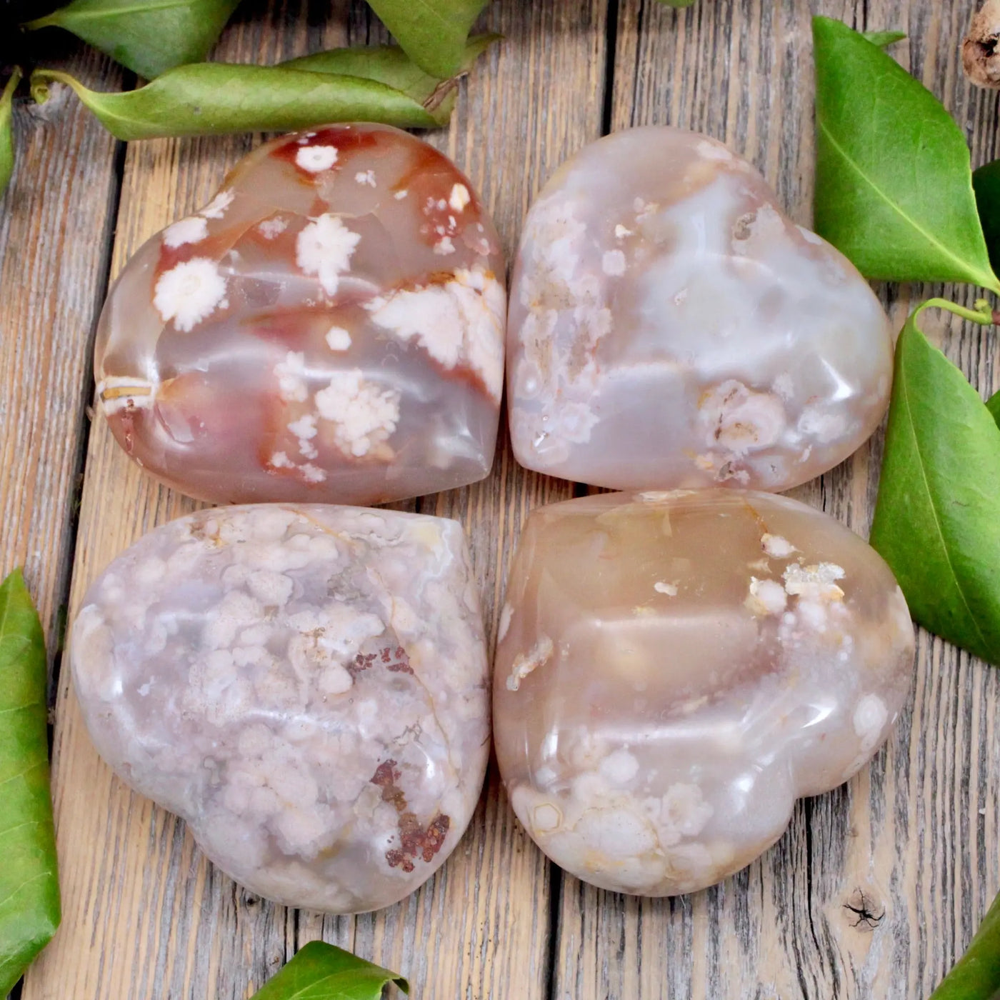 Flower Agate Heart