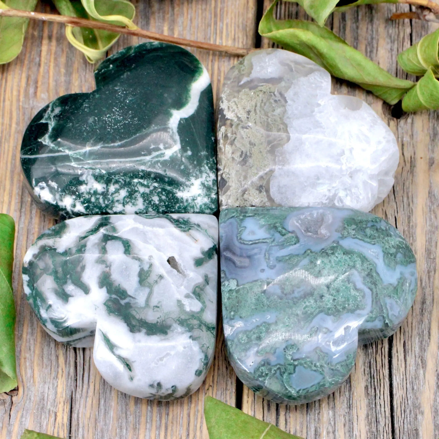 Moss Agate Heart