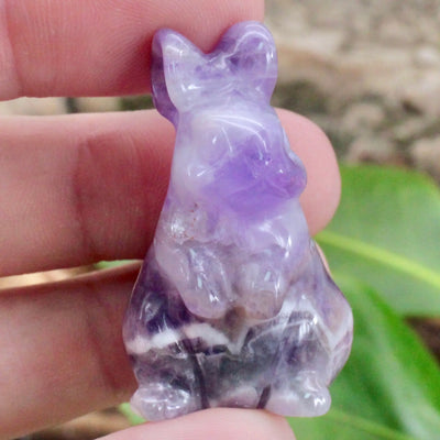 Chevron Amethyst Bunny - Small